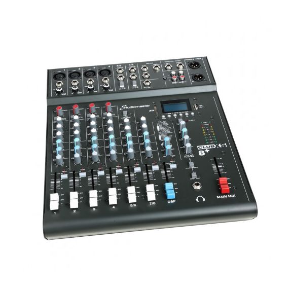 STUDIOMASTER CLUB XS8+ Микшерный пульт, DSP, MP3, Bluetooth.
