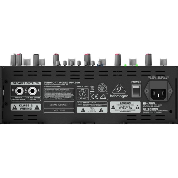 Behringer PPA200 Система звукоусиления портативная 2*75 Вт, 5 каналов