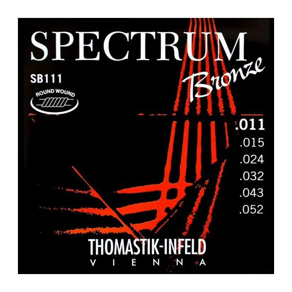 THOMASTIK SB111 Spectrum Bronze Комплект струн для акустической гитары, сталь/бронза, 011-052