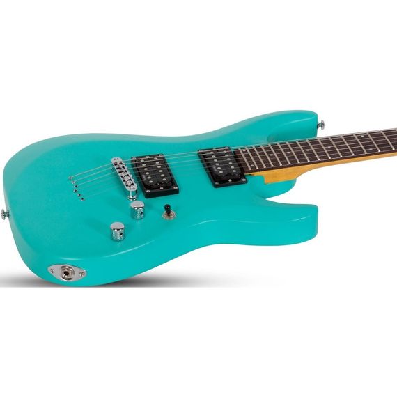 SCHECTER C-6 Deluxe Satin Aqua Гитара электрическая шестиструнная, крепление грифа: на болтах