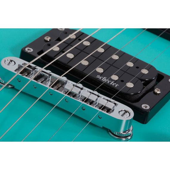 SCHECTER C-6 Deluxe Satin Aqua Гитара электрическая шестиструнная, крепление грифа: на болтах