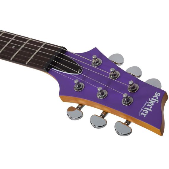 ​SCHECTER C-6 Deluxe Satin Dark Purple Гитара электрическая шестиструнная, крепление грифа: на болтах