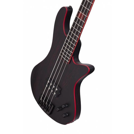 SCHECTER SAM BETTLEY BASS SBK/RED Бас гитара электрическая четырехструнная,