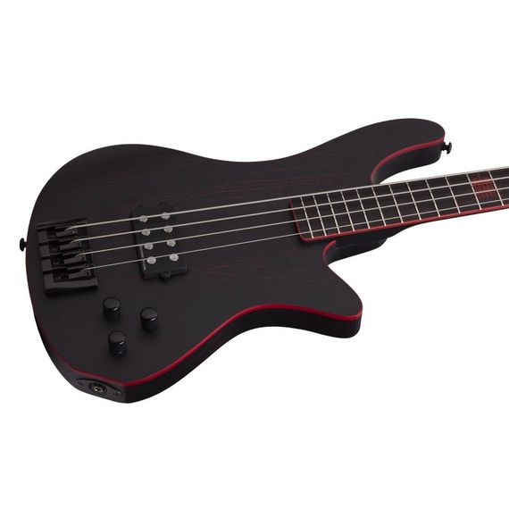 SCHECTER SAM BETTLEY BASS SBK/RED Бас гитара электрическая четырехструнная,