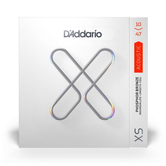 D'ADDARIO XSAPB1047 XS Комплект струн для акустической гитары, фосфорная бронза, 10-47