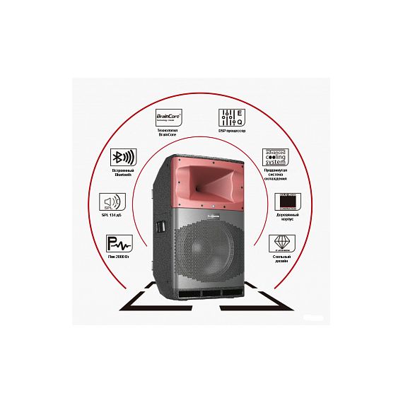 AUDIOCENTER SA312 активная 12" акустическая система 1000 Вт, макс SPL 132дБ
