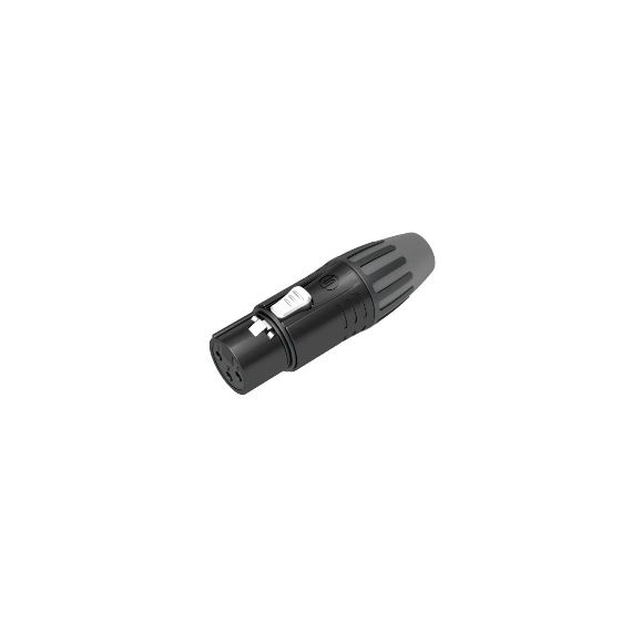 SEETRONIC SCMF3-BG кабельный разъем XLR 3-контакта "мама", чёрный, позолоченные контакты