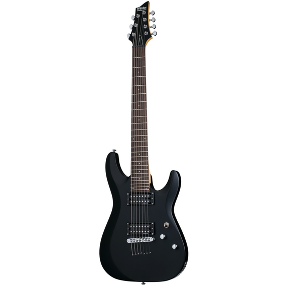 SCHECTER C-7 Deluxe SBK Гитара электрическая семиструнная, крепление грифа: на болтах