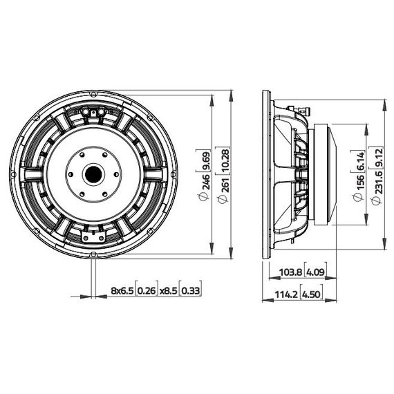 LAVOCE WAF102.51 Динамик 10", 700Вт, 8 Ом