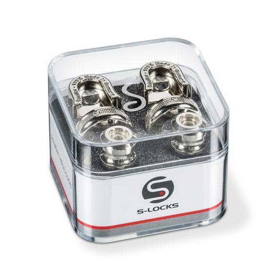 SCHALLER 14010101 (445) Security Lock крепление для ремня с блокировкой для гитары (пара), покрытие Никель, вес 22 гр