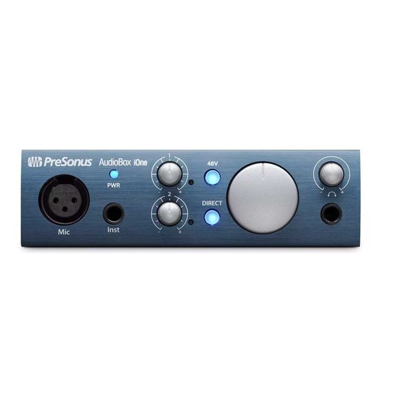 PRESONUS AudioBox iOne аудио интерфейс, USB 2.0/iPad-Port, 2вх/2 вых канала, 1мик,1инстр, 24бит/44-96кГц, софт Studio One Artist
