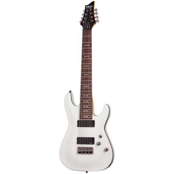 SCHECTER OMEN-8 VWHT Гитара электрическая, 8 струн, корпус липа, гриф клен, лады 24XJumbo, звукосн S