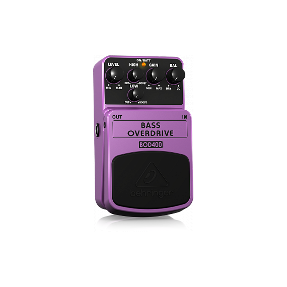 BEHRINGER BOD400 Педаль эффектов овердрайв с аутентичным ламповым звучанием для бас-гитар