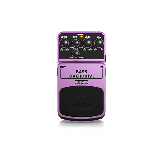 BEHRINGER BOD400 Педаль эффектов овердрайв с аутентичным ламповым звучанием для бас-гитар, изображение 3