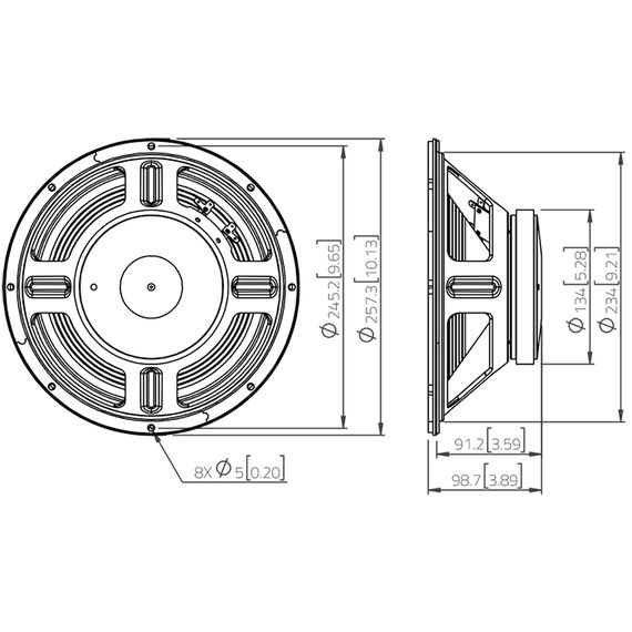 LAVOCE WSF101.70G Динамик 10", 120Вт, 8 Ом