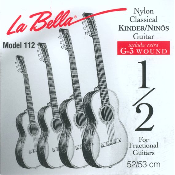 ​LA BELLA FG112 Комплект струн для классической 6-струнной гитары с уменьшенной 1/2 мензурой.