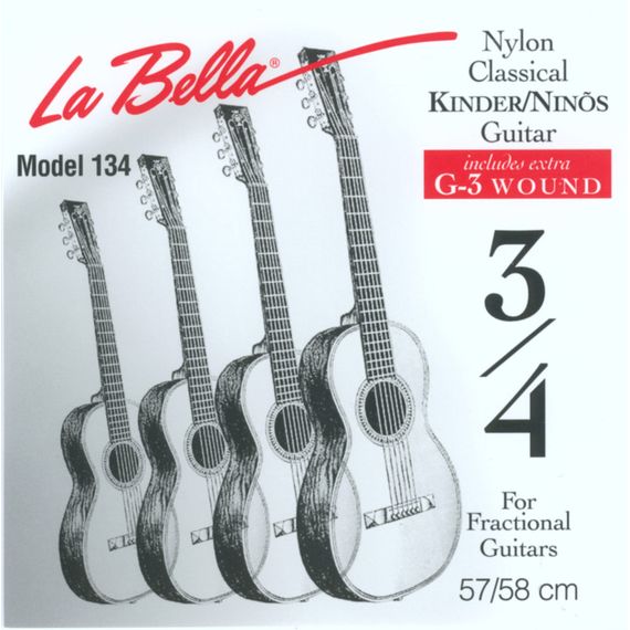 ​LA BELLA FG134 Комплект струн для классической 6-струнной гитары с уменьшенной 3/4 мензурой.