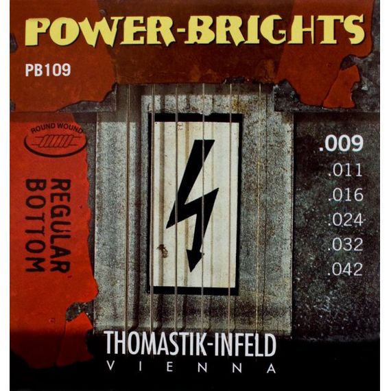 THOMASTIK PB109 Power-Brights Regular Bottom Комплект струн для электрогитары, 9-42