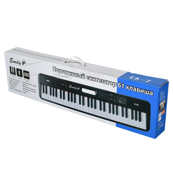 EMILY PIANO EK-7 RD Синтезатор 61 клавиша. Размер клавиш: Полный (фортепианного типа). Чувствительность к силе нажатия