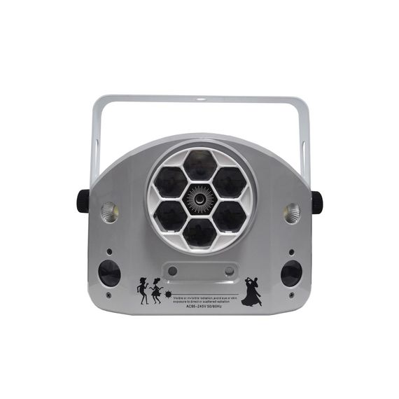 LED STAR MA-E002B Эффект светодиодный, 4 в 1, 120W, BEYE, Gobo, Strobe, Laser red/green, DMX, master/slave, авто, звуковая активация, пульт управления