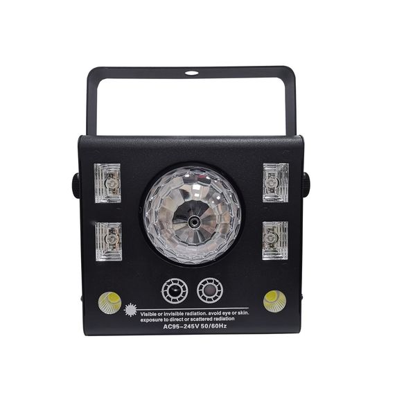 LED STAR MA-E007A Эффект светодиодный, 4 в 1, 50W, Ball, UV, Strobe, Laser red/green, DMX, master/slave, авто, звуковая активация, пульт управления