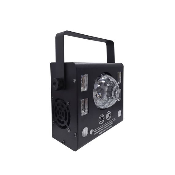 LED STAR MA-E007A Эффект светодиодный, 4 в 1, 50W, Ball, UV, Strobe, Laser red/green, DMX, master/slave, авто, звуковая активация, пульт управления