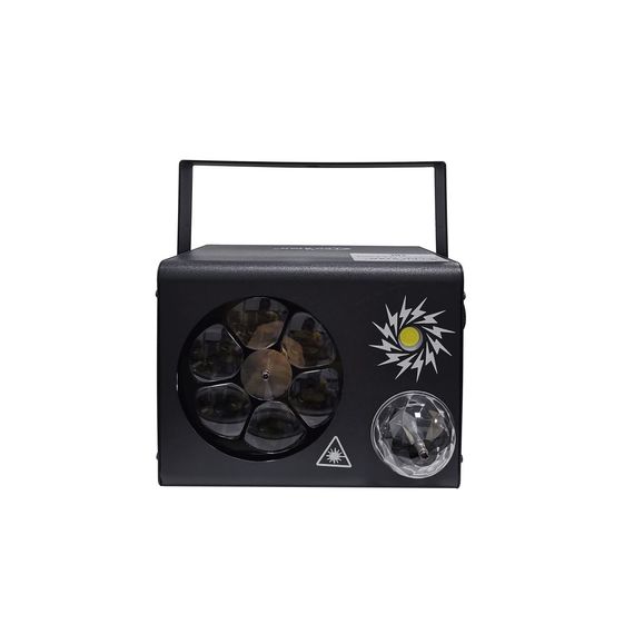 LED STAR MA-E009A Эффект светодиодный, 4 в 1, 40W, Ball, Gobo, Strobe, Laser red/green, DMX, master/slave, авто, звуковая активация, пульт управления