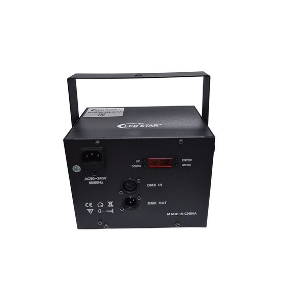 LED STAR MA-E009A Эффект светодиодный, 4 в 1, 40W, Ball, Gobo, Strobe, Laser red/green, DMX, master/slave, авто, звуковая активация, пульт управления