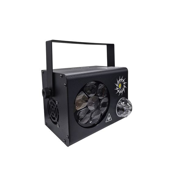 LED STAR MA-E009A Эффект светодиодный, 4 в 1, 40W, Ball, Gobo, Strobe, Laser red/green, DMX, master/slave, авто, звуковая активация, пульт управления