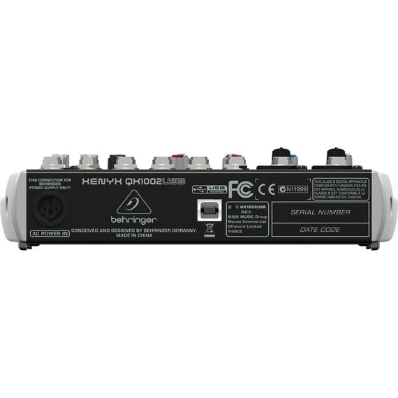 BEHRINGER XENYX QX1002USB-EU Пульт микшерный сверхкомпактный малошумящий премиум-класса