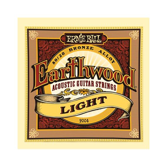 ERNIE BALL P02004 Earthwood, Комплект струн для акустической 6-струнной гитары, бронзовая оплетка