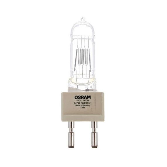 OSRAM 64747 CP-71 Лампа галогенная театральная 230 В/1000 Вт, 3200 К, 26000 lm, цоколь G22
