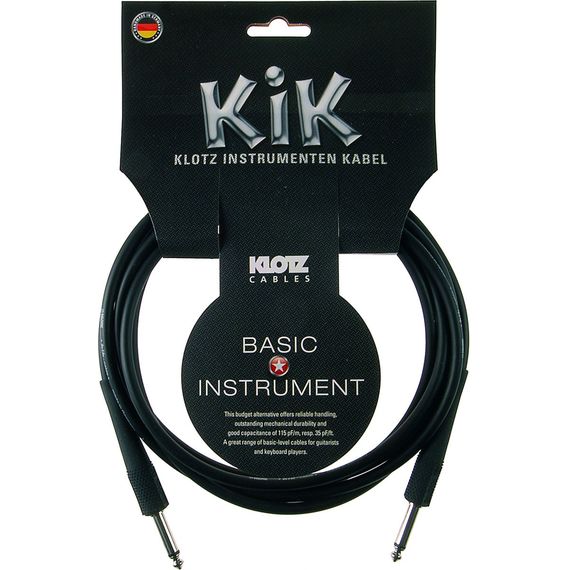 KLOTZ IK4.5PPSW KIK Кабель инструментальный, 4,5м, черный