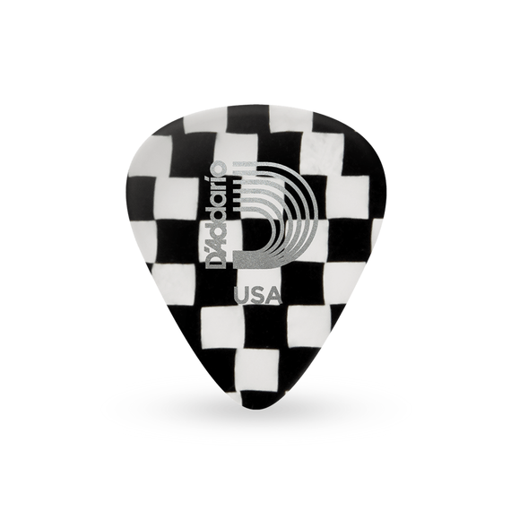 PLANET WAVES 1CCB2 Checkerboard Медиаторы, целлулоид, расцветка шахматы, 1шт, тонкие
