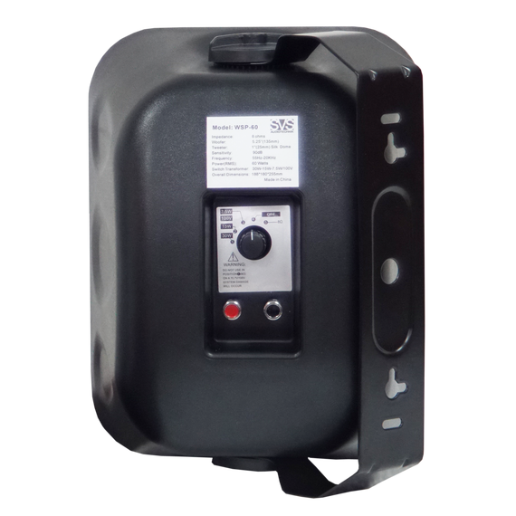 SVS Audiotechnik WSP-60 Black Громкоговоритель настенный 2-полосный со встроенным трансформатором, динамик 5.25", драйвер 1", 60 Вт (RMS), 30 Вт / 15 Вт / 7,5 Вт / 3.75 Вт (100V).