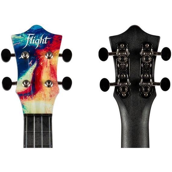FLIGHT ULTRA S-40 Swirl укулеле сопрано, серия Ultra, полностью из поликарбоната, армированного стекловолокном. Цвет: цветные разводы. Струны флюорокарбон.Рюкзак в комплекте