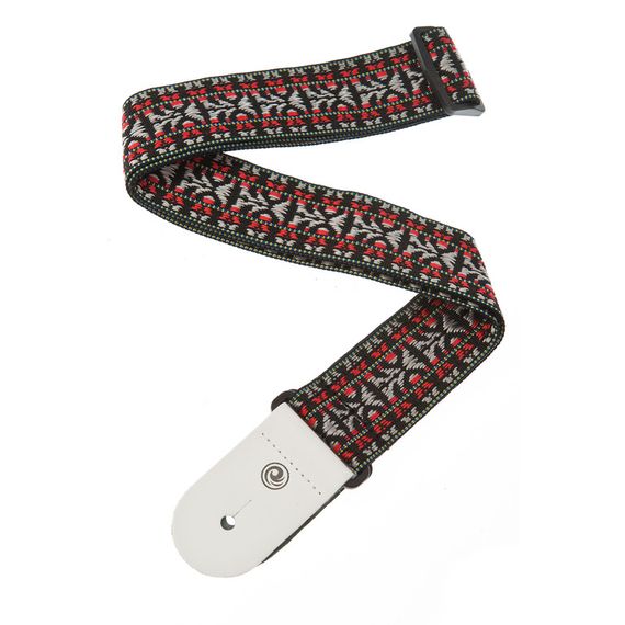 PLANET WAVES 50G01 Woven Ремень для гитары текстильный, без наплечника, рисунок "Hootenanny Red"