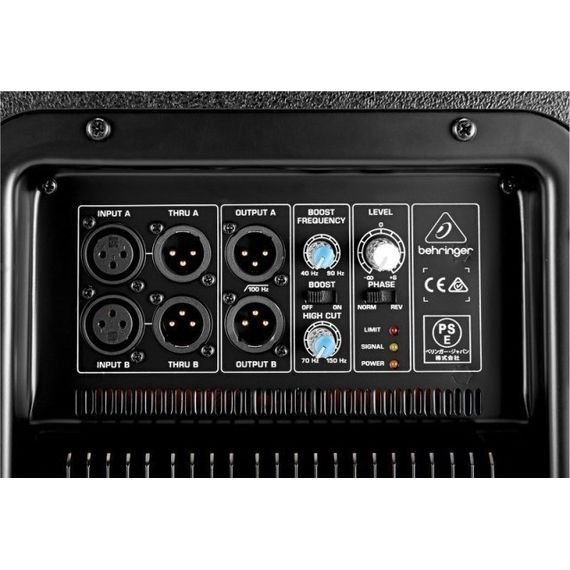 BEHRINGER B1800XP активный сабвуфер 18", 2000 Вт пик, усилительный модуль 3000 Вт, 40-150Гц, 129дБ, стерео-кроссовер, ФНЧ 70-150Гц, BOOST 40-90Гц