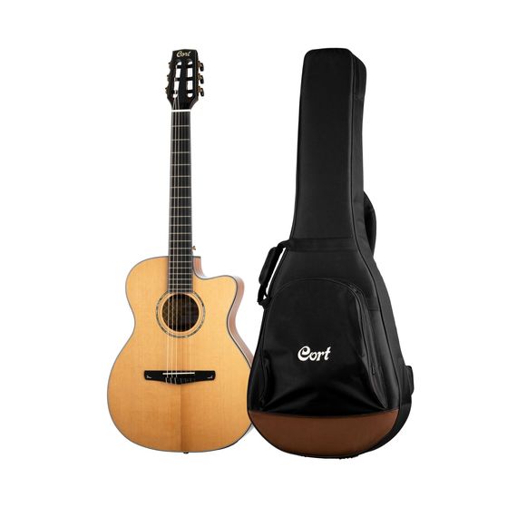 CORT Gold-OC8-NYLON-WCASE-NAT Классическая гитара со звукоснимателем, с вырезом, с чехлом