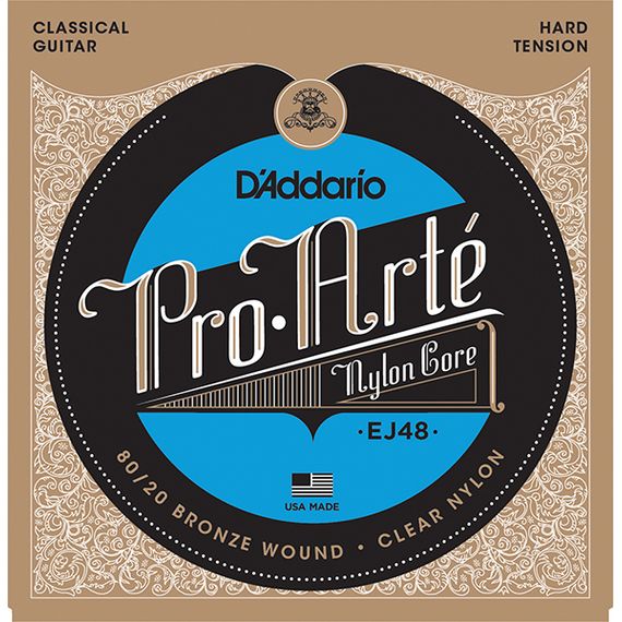 EJ48 PRO ARTE Струны для классической гитары нейлоновые Hard D`Addario
