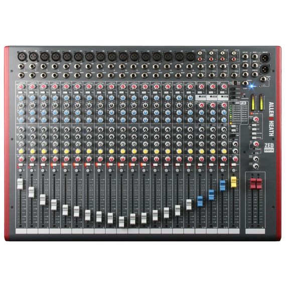 ALLEN&HEATH ZED22FX Микшерный пульт 16мик. 4стерео, FX, 4 AUX, USB I/ O, EQ 3-пол. с параметр. серед