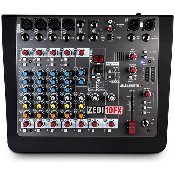 ALLEN&HEATH ZEDi10FX Микшерный пульт, 4 моно, 2 стерео, USB-интерфейс, FX, Cubase