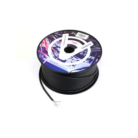 AURASONICS MC222BS микрофонный кабель Ø6мм, 39*0.10, 0.31mm², 22AWG, плетеный экран, бухта 100м