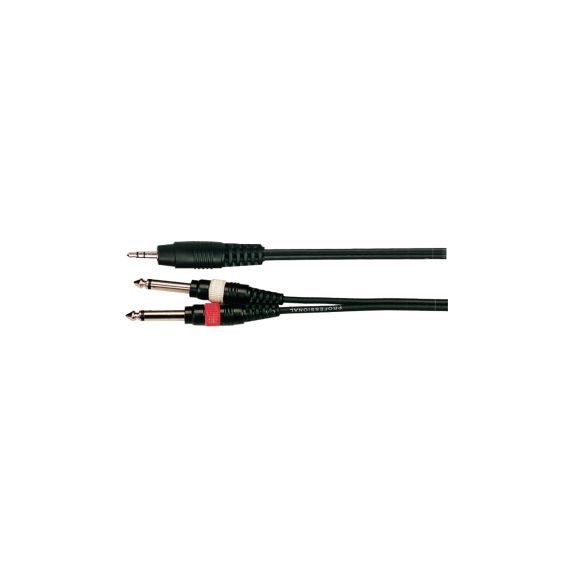 SOUNDKING BB317-3M Кабель акустический 3.5мм стерео - 2х6.3мм моно, 3м