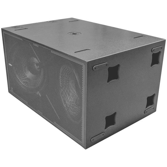 AUDIOCENTER K-LA218-DSP активный сабвуфер 2x18", усилитель класса D 2800 Вт, SPL max 141 дБ, частотный диапазон 32Hz-400Hz, 1080×595×760 мм, 101 кг