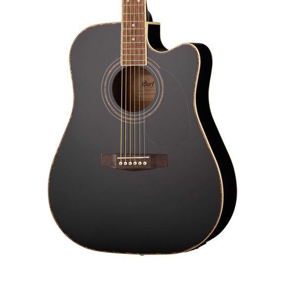 CORT AD880CE-BK Standard Series Электро-акустическая гитара, с вырезом, черная