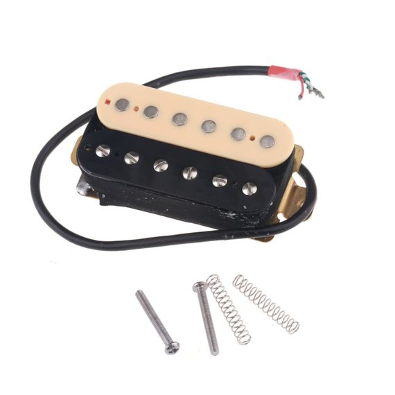 MUSICLILY M433 Звукосниматель магнитный хамбакер, нековый, кремовый/черный