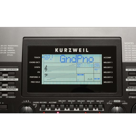 KURZWEIL KP200 LB Синтезатор с 61-клавишной чувствительной клавиатурой
