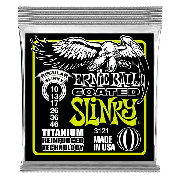 ERNIE BALL P03121 RPS Regular Slinky Coated Комплект струн для электрогитары, никелированные, 10-46