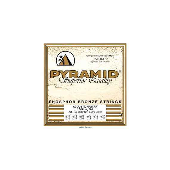 PYRAMID 338/12 Phosphor Bronze 10-47 Комплект струн для 12-струнной акустической гитары,